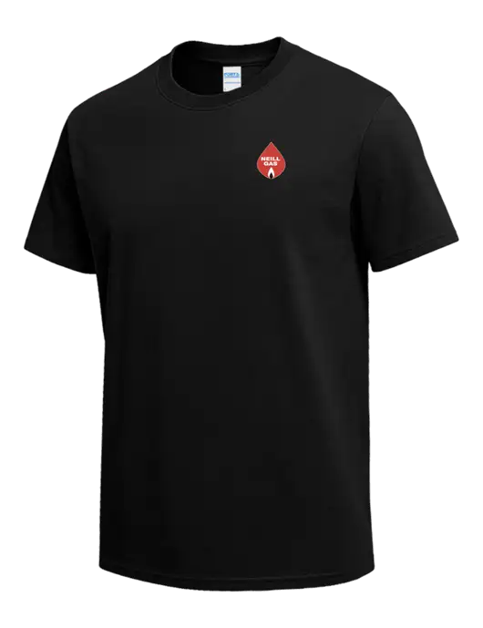 Black Heavyweight 6.1 oz T-Shirt w/Neill Gas Logo