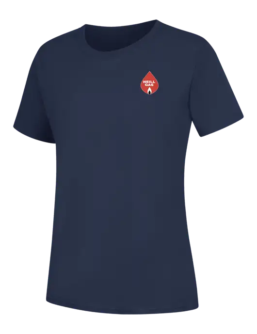 Womens Navy Core Blend Tee w/Neill Gas Logo