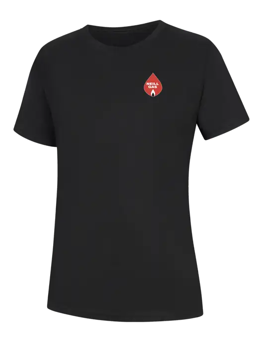 Womens Black Core Blend Tee w/Neill Gas Logo