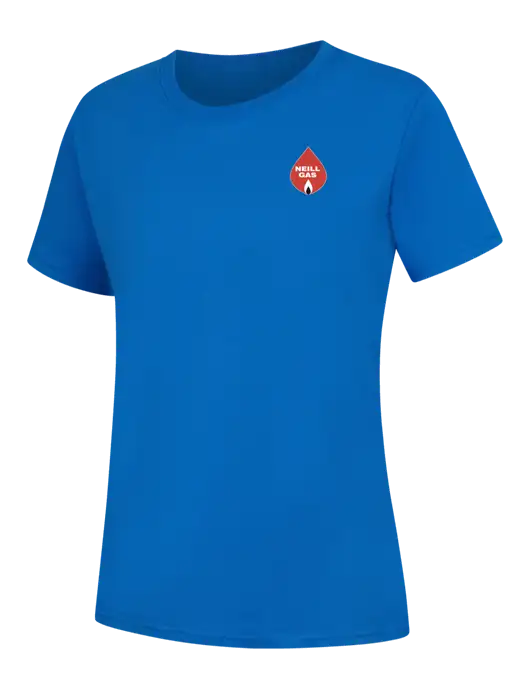 Womens Royal Blue Core Blend Tee w/Neill Gas Logo