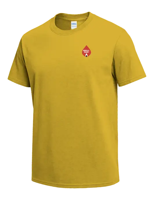 Yellow Heavyweight 6.1 oz T-Shirt w/Neill Gas Logo