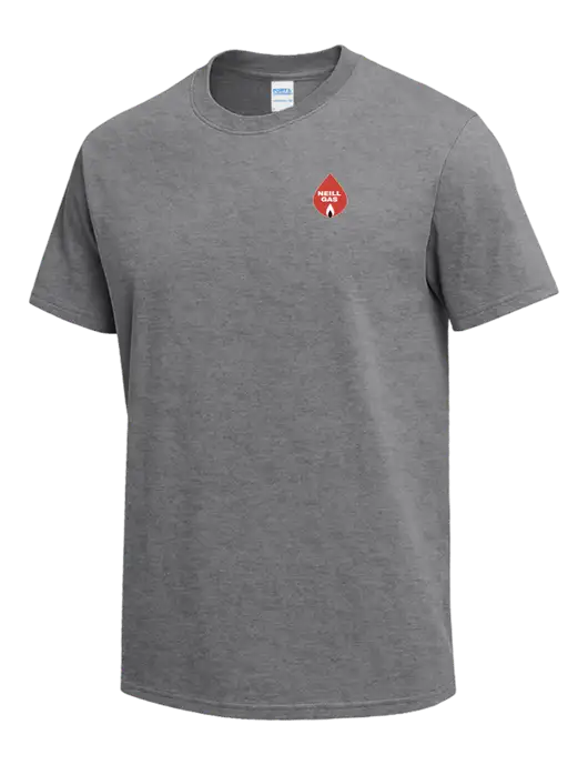 Medium Grey Heather Heavyweight 6.1 oz T-Shirt w/Neill Gas Logo