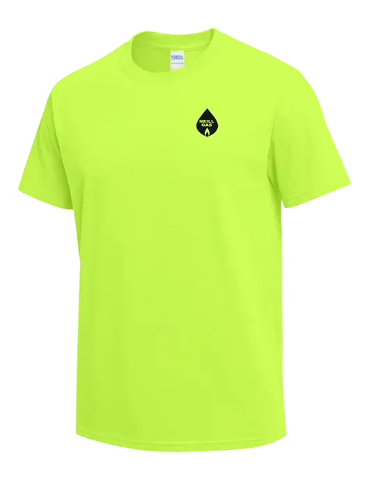 Safety Green Heavyweight 6.1 oz T-Shirt w/Neill Gas Logo