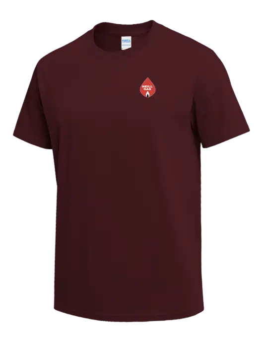 Maroon Heavyweight 6.1 oz T-Shirt w/Neill Gas Logo
