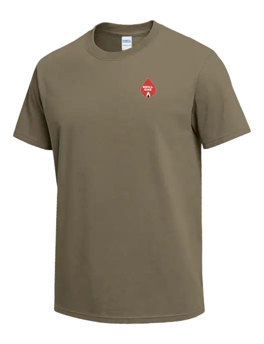 Olive Brown Heavyweight 6.1 oz T-Shirt w/Neill Gas Logo