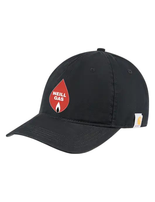 Carhartt Black Cotton Canvas Cap w/Neill Gas Logo