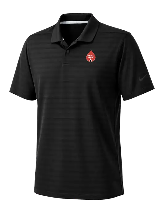 Nike Black Dri-FIT Vapor Jacquard Polo w/Neill Gas Logo