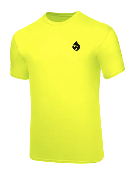 Core Blend Safety Yellow T-Shirt w/Neill Gas Logo