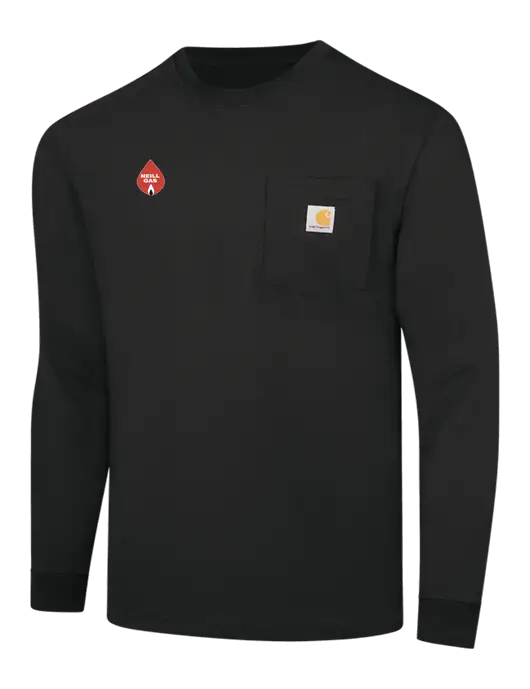 Carhartt Black Workwear Pocket Long Sleeve T-Shirt w/Neill Gas Logo