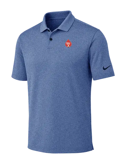 Nike Dark Royal Heather Dri-FIT Vapor Polo w/Neill Gas Logo