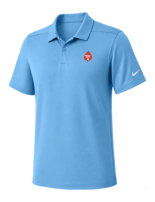 Nike Light Blue Dry Essential Solid Polo w/Neill Gas Logo