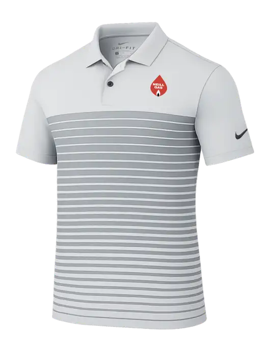 Nike Light Grey Dri-FIT Vapor Block Polo w/Neill Gas Logo