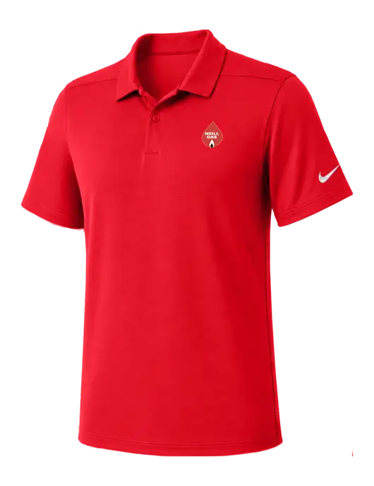 Nike Red Dry Essential Solid Polo w/Neill Gas Logo