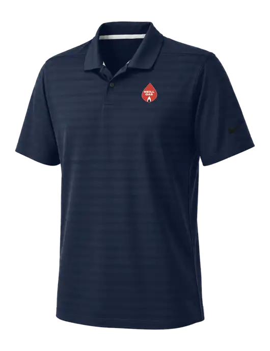Nike Navy Dri-FIT Vapor Jacquard Polo w/Neill Gas Logo