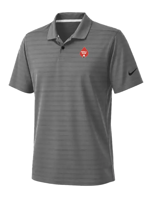 Nike Dark Medium Grey Dri-FIT Vapor Jacquard Polo w/Neill Gas Logo