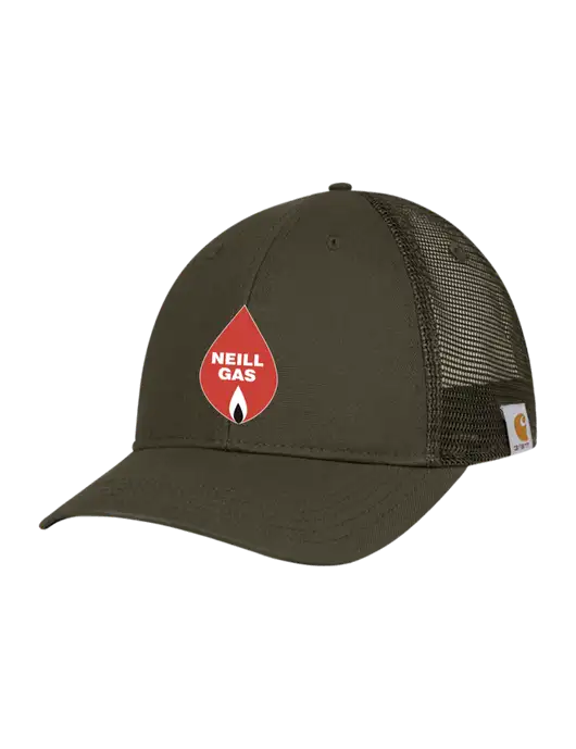 Carhartt Dark Olive Canvas Trucker Cap w/Neill Gas Logo
