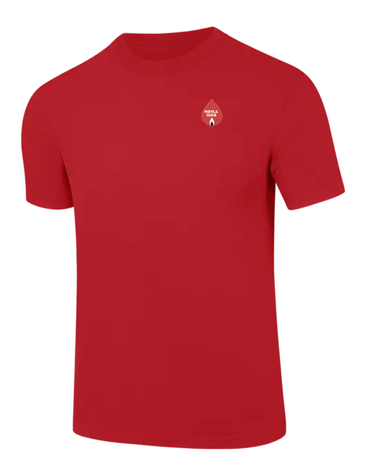 Comfort Colors 6.1 oz Red Heavyweight Ring Spun T-Shirt w/Neill Gas Logo