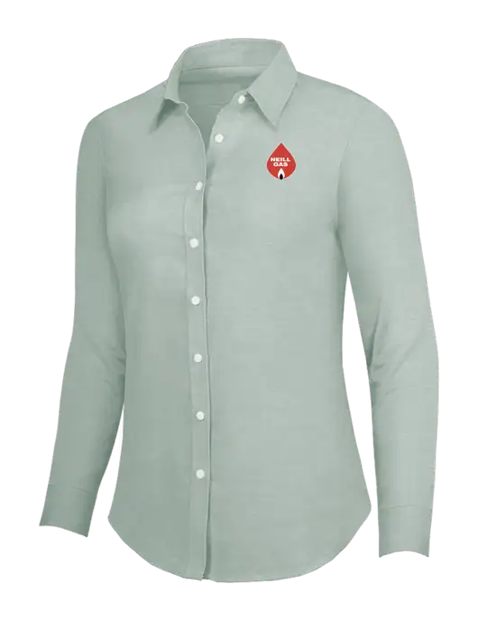 Very Light Green Womens SuperPro Oxford Shirt w/Neill Gas Logo