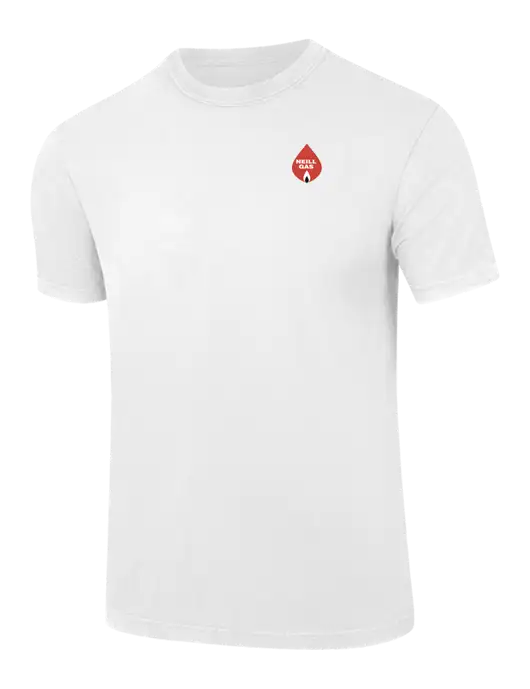 Comfort Colors 6.1 oz White Heavyweight Ring Spun T-Shirt w/Neill Gas Logo