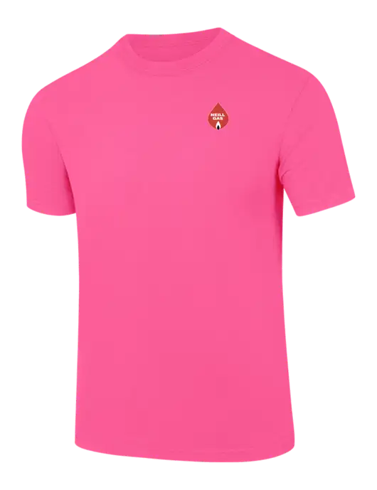 Comfort Colors 6.1 oz Neon Pink Heavyweight Ring Spun T-Shirt w/Neill Gas Logo