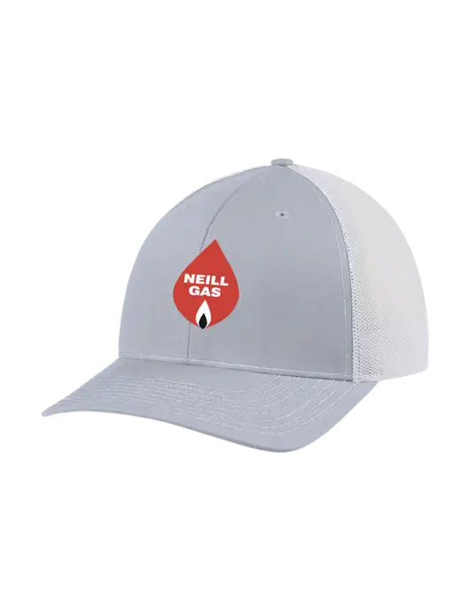 Richardson Adjustable Snapback Original 112 Trucker Cap Light Heather Grey w/White Mesh w/Neill Gas Logo