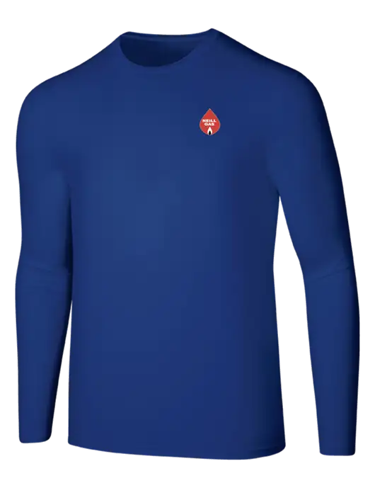 Seriously Soft Dark Royal Long Sleeve T-Shirt w/Neill Gas Logo