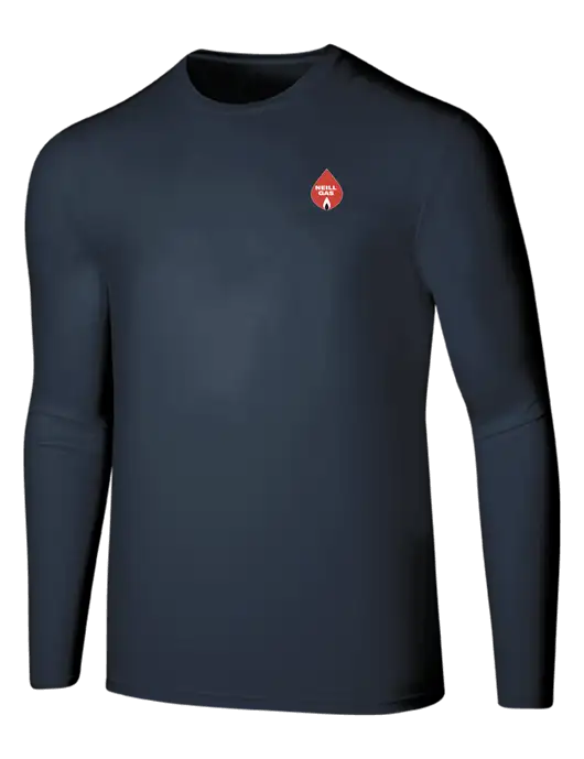 Seriously Soft Navy Long Sleeve T-Shirt w/Neill Gas Logo