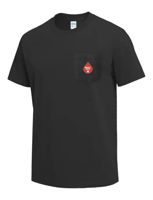 Charcoal Heavyweight 6.1 oz Pocket T-Shirt w/Neill Gas Logo
