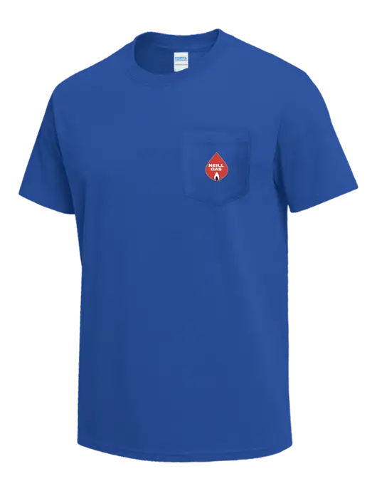 Royal Heavyweight 6.1 oz Pocket T-Shirt w/Neill Gas Logo