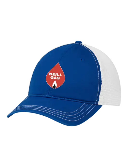 Richardson 111 Garment Washed Trucker Cap Royal w/White Mesh w/Neill Gas Logo
