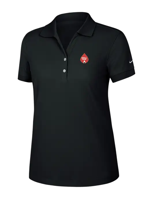 Nike Womens Dri-FIT Classic Black Polo w/Neill Gas Logo