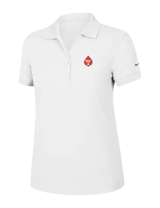 Nike Womens Dri-FIT Classic White Polo w/Neill Gas Logo