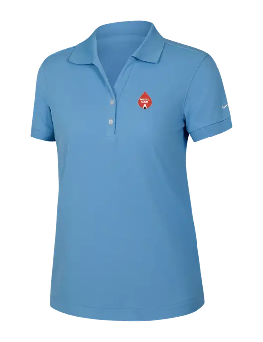Nike Womens Dri-FIT Classic Light Blue Polo w/Neill Gas Logo