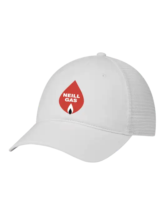 Richardson 111 Garment Washed Trucker Cap White w/White Mesh w/Neill Gas Logo