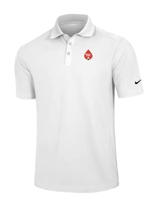 Nike White Dri-FIT Classic Polo w/Neill Gas Logo