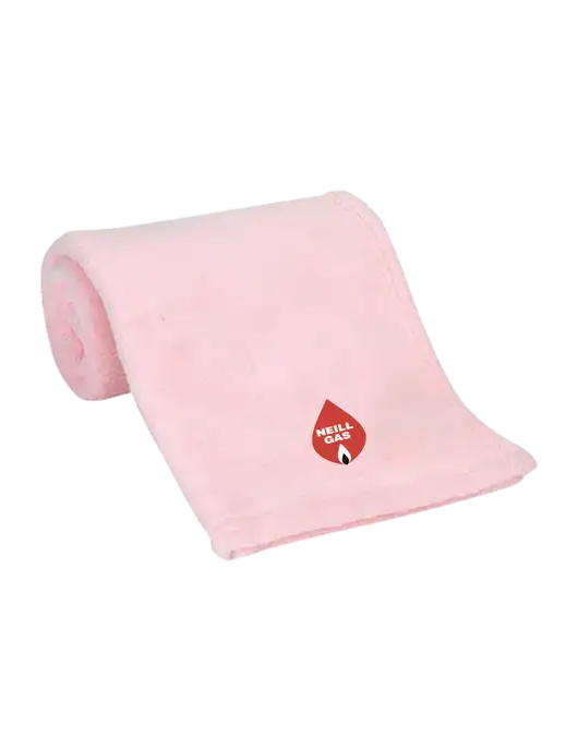 Pink Alpine Fleece Mink Touch Luxury Baby Blanket  w/Neill Gas Logo