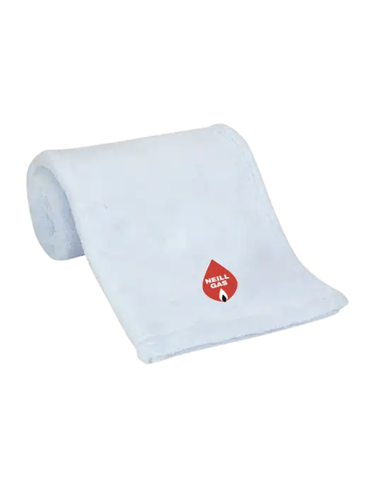 Blue Alpine Fleece Mink Touch Luxury Baby Blanket  w/Neill Gas Logo
