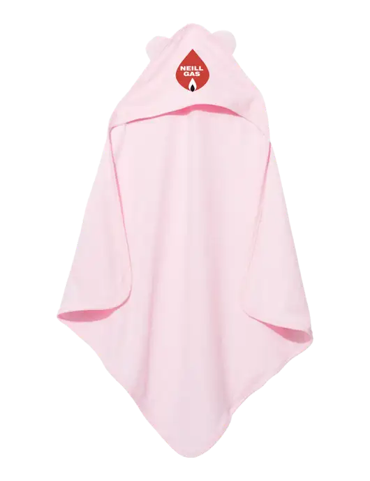 Pink Rabbit Skins Terry Cloth Hooded Towel with Ears  w/Neill Gas Logo