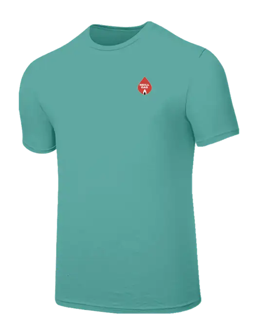 Seriously Soft Light Teal T-Shirt w/Neill Gas Logo