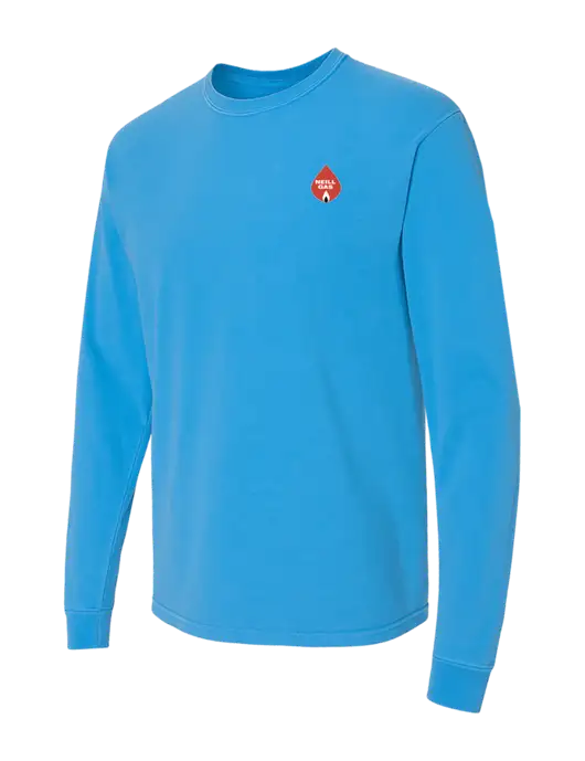 Comfort Colors Garment-Dyed Royal  Heavyweight Long Sleeve T-Shirt w/Neill Gas Logo