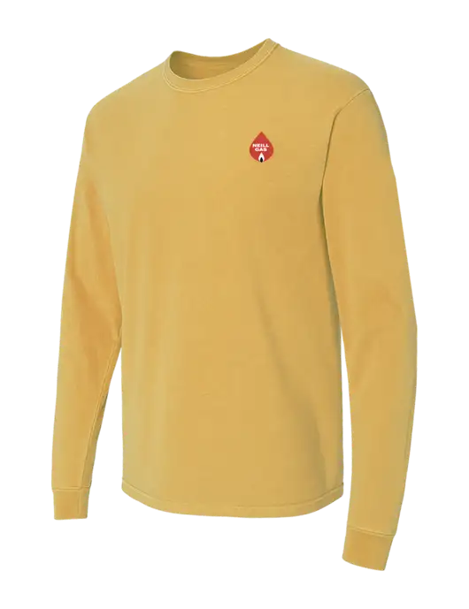 Comfort Colors Garment-Dyed Yellow Gold Heavyweight Long Sleeve T-Shirt w/Neill Gas Logo