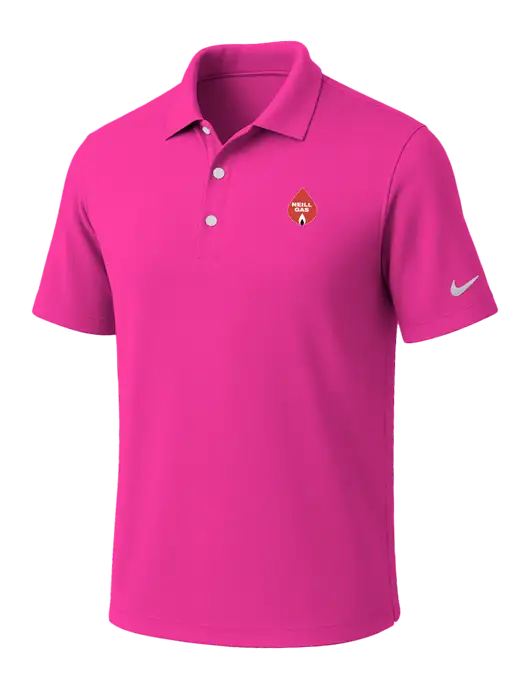 NIKE Dark Fuchsia Dri-Fit Micro Pique Polo w/Neill Gas Logo