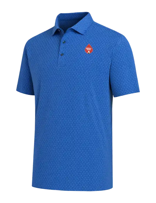 Callaway All-Over Stitched Royal Chev Polo  w/Neill Gas Logo