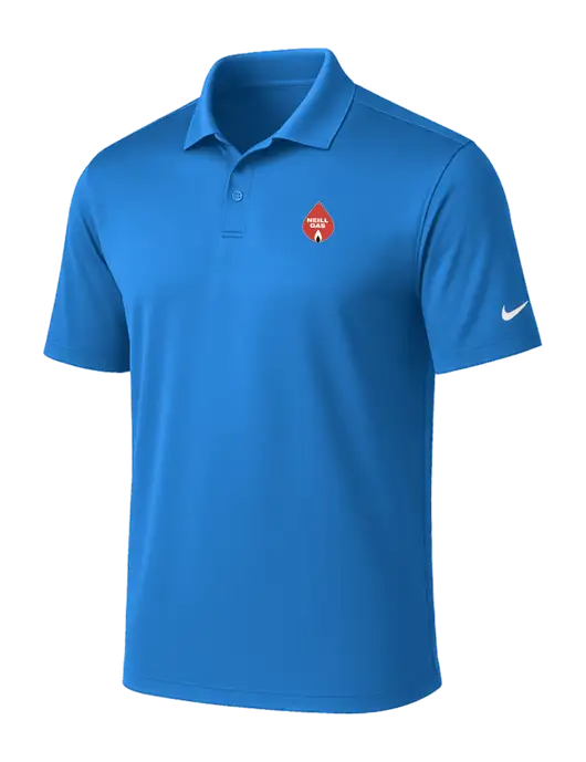 NIKE Light Royal Victory Solid Polo w/Neill Gas Logo