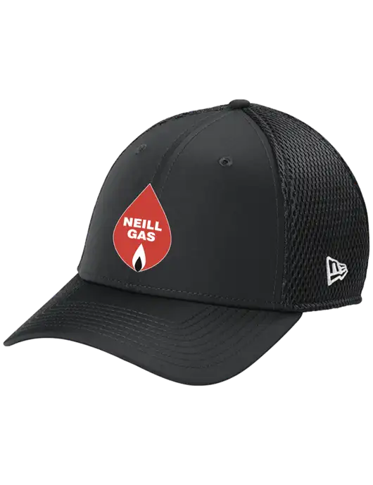 New Era 39THIRTY Performance Stretch Charcoal Grey Mesh Cap w/Neill Gas Logo