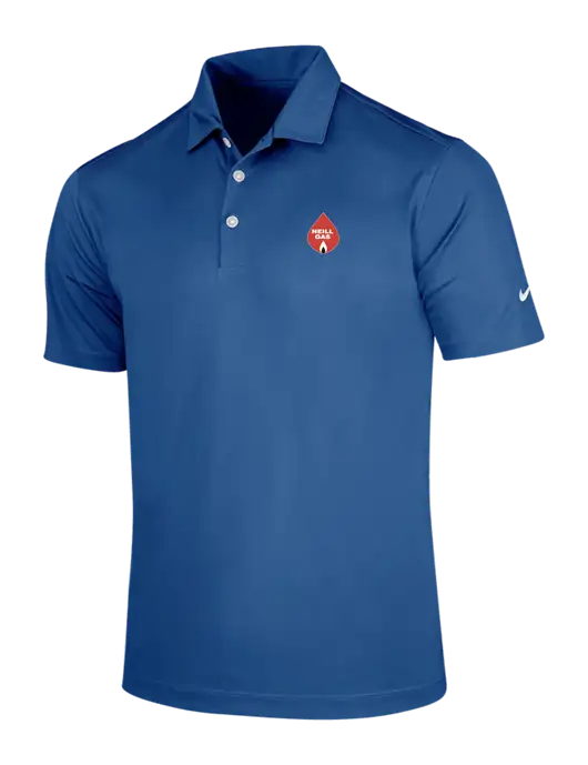 NIKE Dark Royal Dri-Fit Vertical Mesh Polo w/Neill Gas Logo