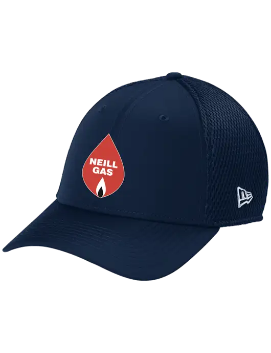 New Era 39THIRTY Performance Stretch Dark Navy Mesh Cap w/Neill Gas Logo