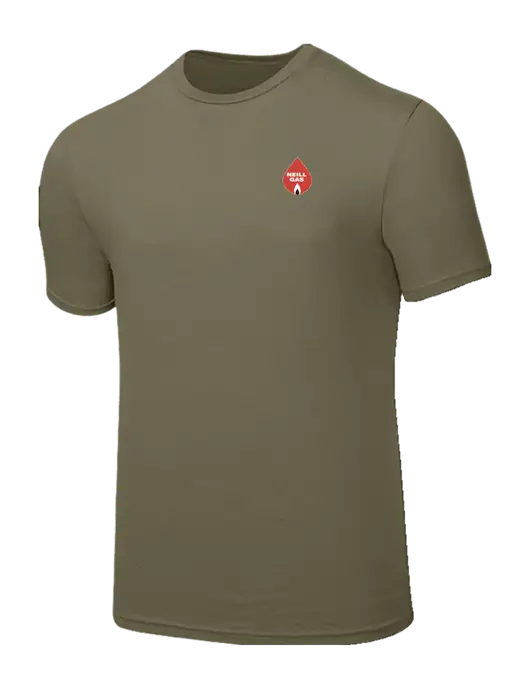 Seriously Soft Medium Taupe T-Shirt w/Neill Gas Logo