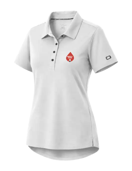 OGIO Womens Envision White Polo w/Neill Gas Logo