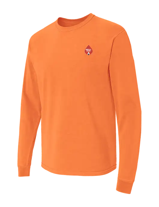 Comfort Colors Garment-Dyed Orange Heavyweight Long Sleeve T-Shirt w/Neill Gas Logo